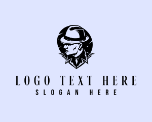 Hat - Detective Investigator Gentleman logo design