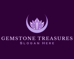 Moon Gem Crystal logo design