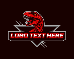 Mascot - Raptor Dinosaur Gaming logo design