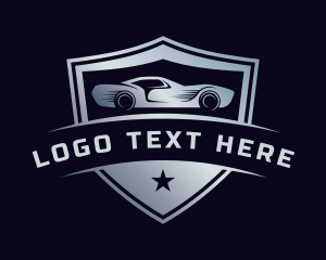 Race - Car Automotive Shield logo design