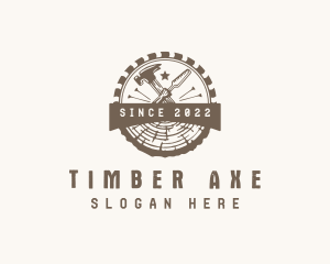 Sawmill Lumber Woodworking logo design