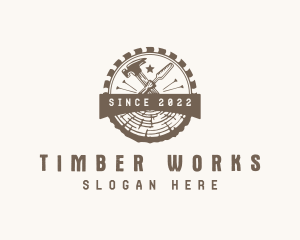 Lumber - Sawmill Lumber Woodworking logo design