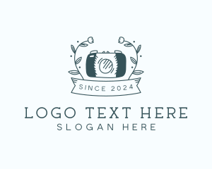 Videography - Floral Photographer Camera logo design