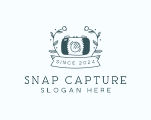 Capture - Floral Photographer Camera logo design