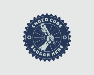 Pipe Wrench - Mechanic Wrench Plumber logo design