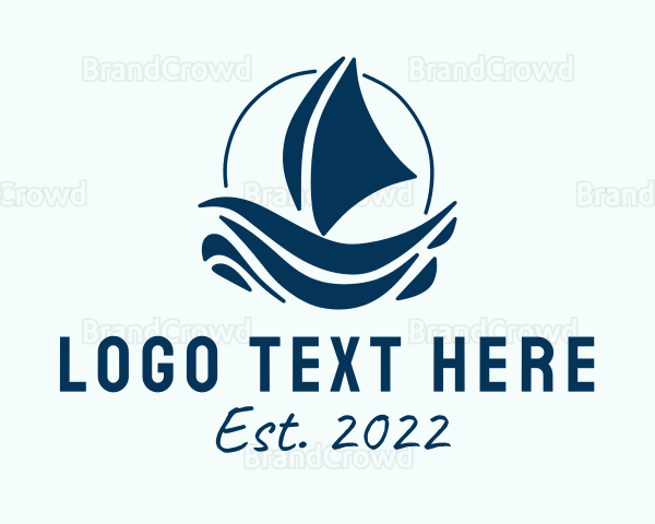Marine Nautical Sailboat Logo