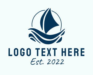 Yacht - Marine Nautical Sailboat logo design