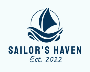 Marine Nautical Sailboat logo design