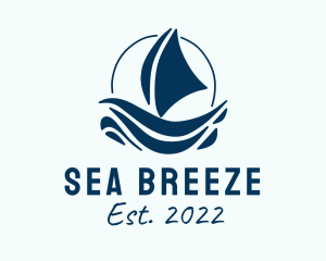 Marine Nautical Sailboat logo design