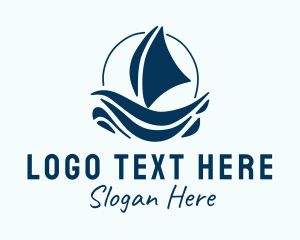 Marine Nautical Sailboat Logo