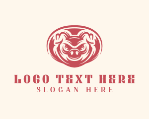 Animal - Wild Boar Pig logo design