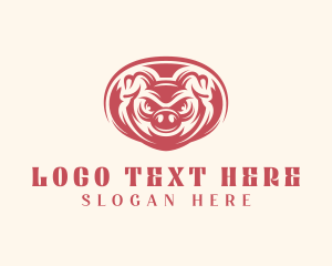 Javelina - Wild Boar Pig logo design