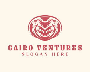 Wild Boar Pig logo design