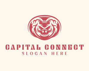 Wild Boar Pig logo design