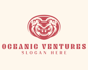 Wild Boar Pig logo design