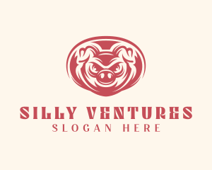 Wild Boar Pig logo design