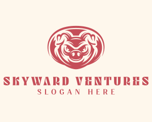 Wild Boar Pig logo design