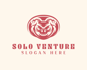 Wild Boar Pig logo design