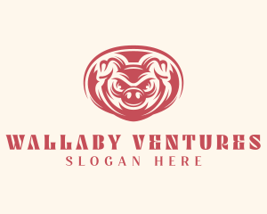 Wild Boar Pig logo design