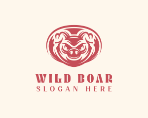 Wild Boar Pig logo design
