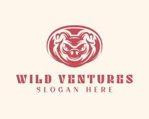 Wild Boar Pig logo design