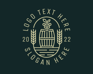 Winery - Grape Winery Barrel logo design