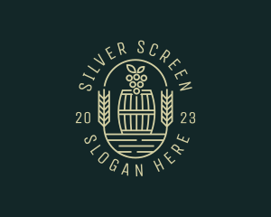 Grape Winery Barrel Logo