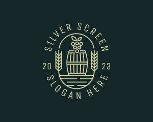 Distillery - Grape Winery Barrel logo design