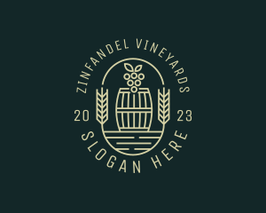 Grape Winery Barrel logo design