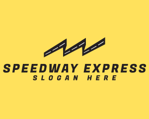 Highway - Zigzag Highway Road logo design