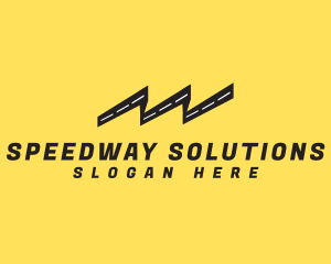 Road - Zigzag Highway Road logo design