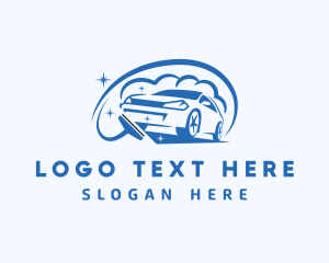 Vacuum - Squeegee Car Washing logo design