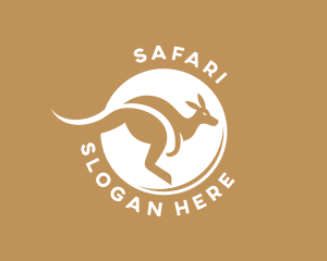 Kangaroo Wildlife Safari logo design