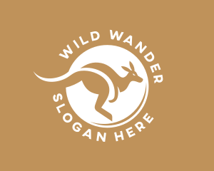 Kangaroo Wildlife Safari logo design