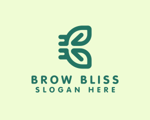 Arrow Leaf Letter B logo design