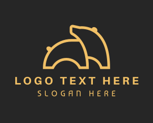 Marketing - Golden Bear Monoline logo design