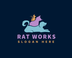 Rat - Veterinary Pets Grooming logo design