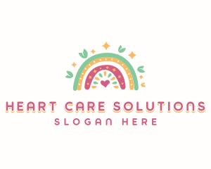 Kindergarten Daycare Rainbow logo design