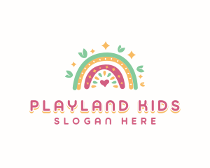 Kindergarten Daycare Rainbow logo design