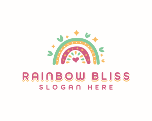 Kindergarten Daycare Rainbow logo design