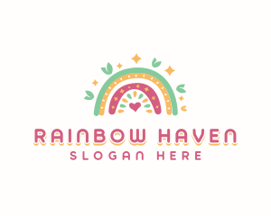 Kindergarten Daycare Rainbow logo design