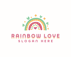 Kindergarten Daycare Rainbow logo design