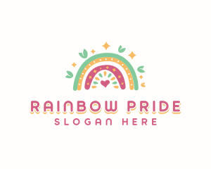 Kindergarten Daycare Rainbow logo design