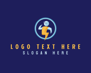 Utility - Lightning Bolt Electrician logo design