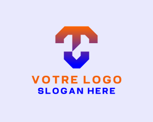 Vlogger - Generic Letter TV Monogram logo design
