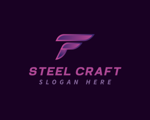 Steel - Steel Wing Letter F logo design