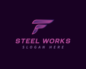 Steel - Steel Wing Letter F logo design