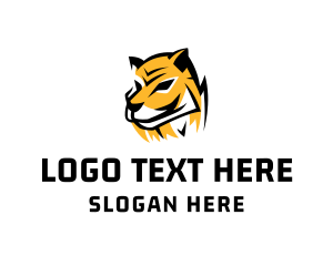 Creature - Hunting Tiger Wildcat logo design