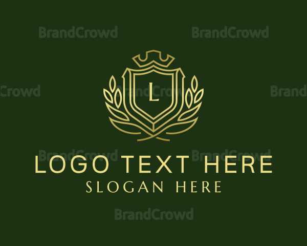 Luxurious Crow Shield Boutique Logo