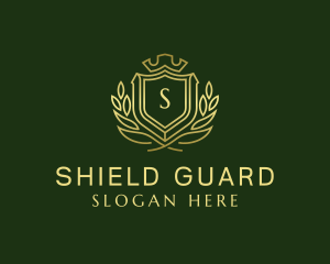 Golden - Luxurious Crow Shield Boutique logo design